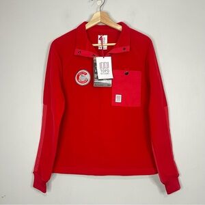NWT TOPO Designs Coors Light Mountain Fleece 1/4 Button Snap Medium